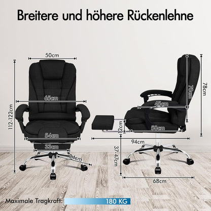 Ergonomischer Bürostuhl mit Wärmemassagefunktion und
