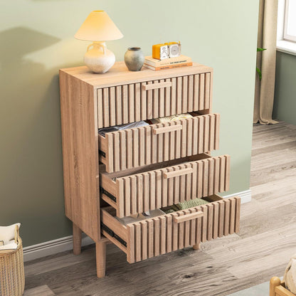 Kommode mit 4 Schubladen – Holzschrank für Schlafzimmer & Wohnzimmer