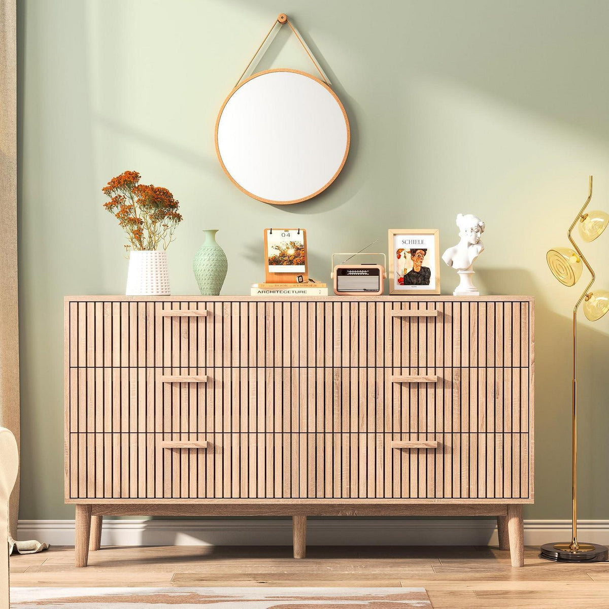 Kommode mit 6 Schubladen – Holzschrank für Schlafzimmer & Wohnzimmer