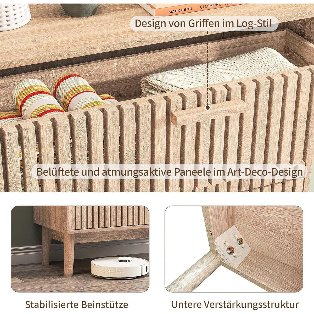 Kommode mit 6 Schubladen – Holzschrank für Schlafzimmer & Wohnzimmer