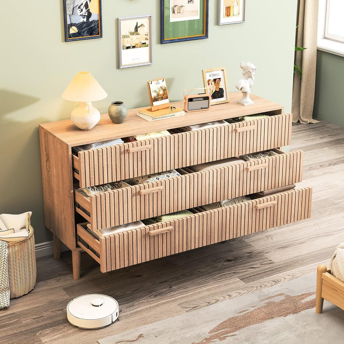 Kommode mit 6 Schubladen – Holzschrank für Schlafzimmer & Wohnzimmer