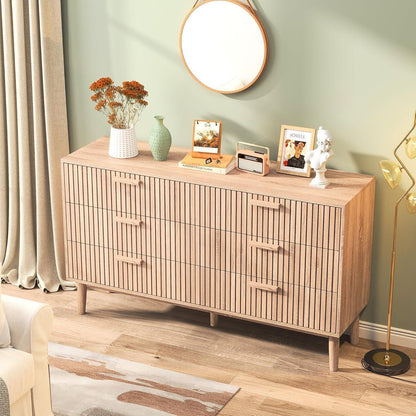 Kommode mit 6 Schubladen – Holzschrank für Schlafzimmer & Wohnzimmer