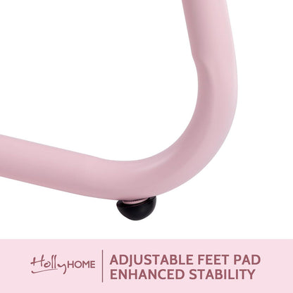 Runder Beistelltisch Outdoor Gartentisch Balkontisch Metall Rosa