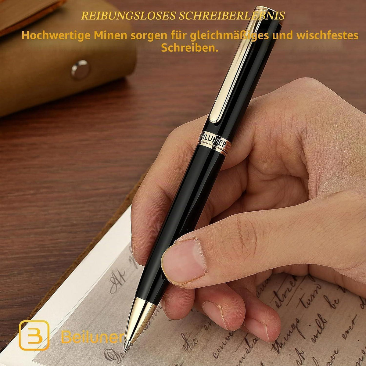 24K Gold Gel-Pen mit Klavierlack – Luxus Schreibstift