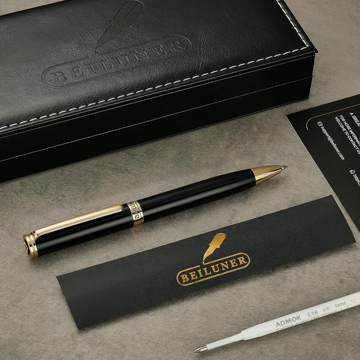 24K Gold Gel-Pen mit Klavierlack – Luxus Schreibstift