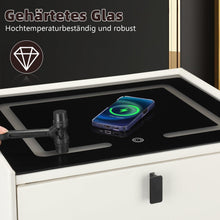 Weiß Smart Nachttisch kabelloses Aufladen LED-Licht 2