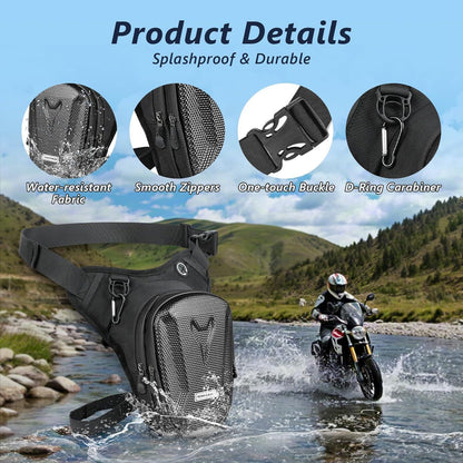 Motorrad Beintasche mit Verstellriemen & Karabiner
