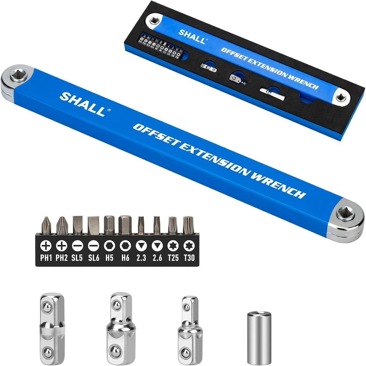 Verlängerungsschlüssel Offset 39cm mit 10 Bits & 3 Adaptern