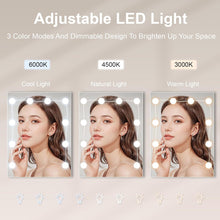 Schminktisch mit LED-Beleuchtung und Spiegel, Make-up