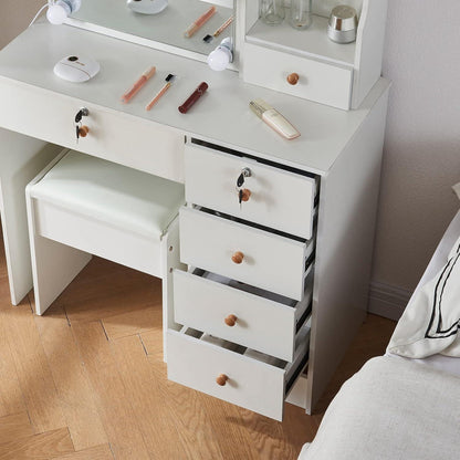 Schminktisch LED Spiegel Frisiertisch Make-up Kosmetiktisch 3 Farben