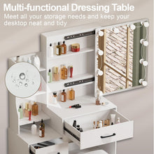 LED Schminktisch mit Spiegel für Make-up, Kosmetiktisch, 3