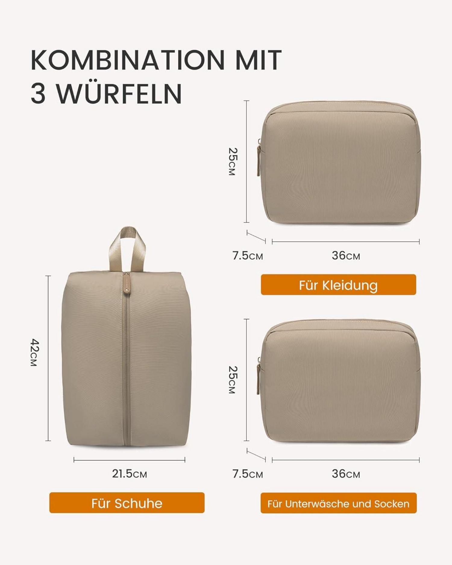 Damen Rucksack Handgepäck 50L Flugzeug Reiserucksack 17,3 Zoll Laptop Koffer