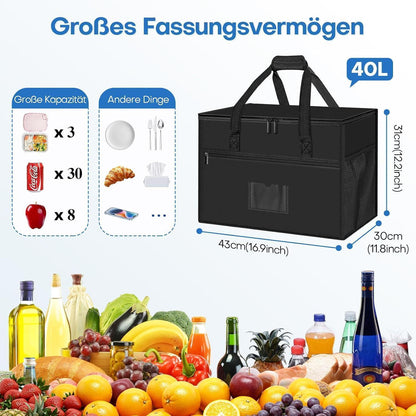 Faltbare Kühltasche 40L – Picknicktasche für Camping & Outdoor