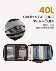 Handgepäck Rucksack 40L mit Laptopfach für Damen, Reise