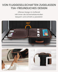 Reiserucksack Handgepäck Flugzeug 45L mit Laptopfach, Groß Travel Backpack Kofferrucksack Weekender für Reise Business