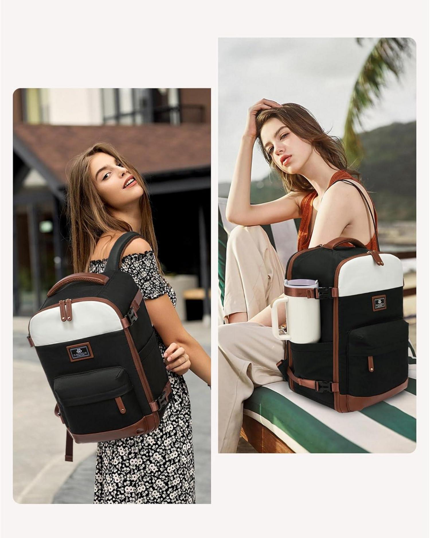 Handgepäck Reiserucksack 45L Damen 17,3 Zoll Laptopfach Travel Backpack