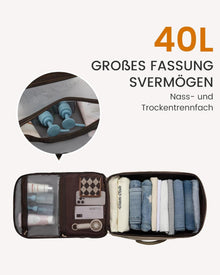 Großer Handgepäck Rucksack 40L für Damen, Reiserucksack