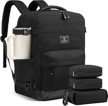 Handgepäck Rucksack 45L Reiserucksack 17,3 Zoll Laptop Schwarz