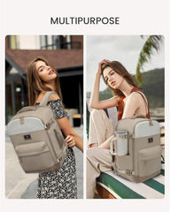 Handgepäck Rucksack 40x20x25 Klein Cabin Bag für Damen, Beige Khaki