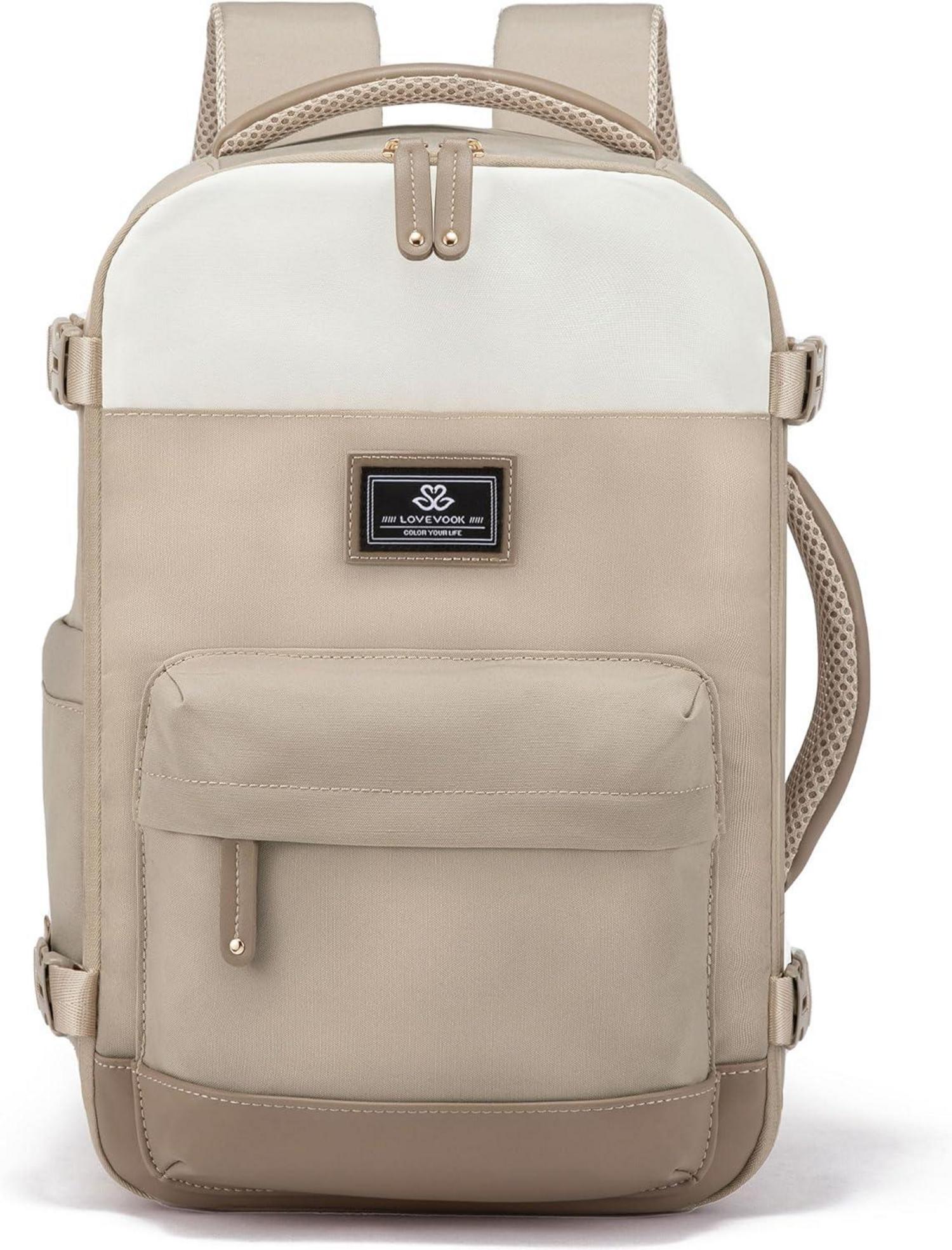 Handgepäck Rucksack 20L Damen Reiserucksack Ryanair, Beige Khaki