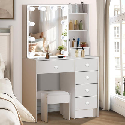 Schminktisch LED-Beleuchtung Spiegel Make-up Kosmetiktisch 3