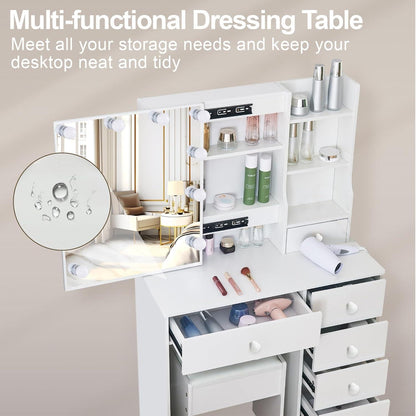Schminktisch LED Beleuchtung Frisiertisch Spiegel Makeup Kosmetiktisch 3 Farben