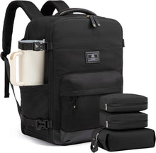 Handgepäck Rucksack 40L Reiserucksack 17,3 Zoll Laptop Schwarz