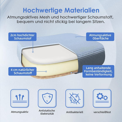 Ergonomischer Bürostuhl Lendenwirbelstütze Testsieger Blau