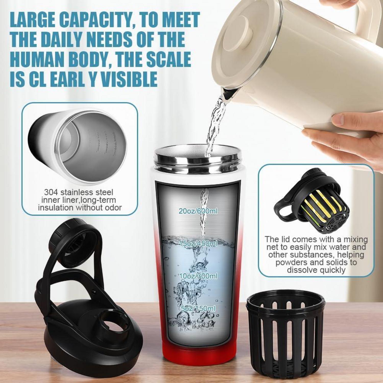 Stainless Steel Protein Shaker 750ml Sports Fitness Thermos Cup