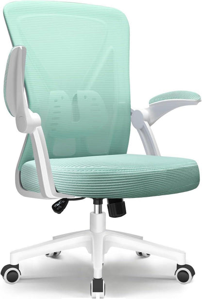 Ergonomischer Bürostuhl mit klappbaren Armlehnen & Lendenwirbelstütze