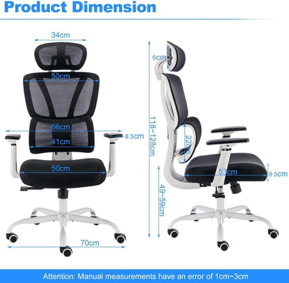Ergonomischer Bürostuhl 200KG Verstellbarer Schreibtischstuhl