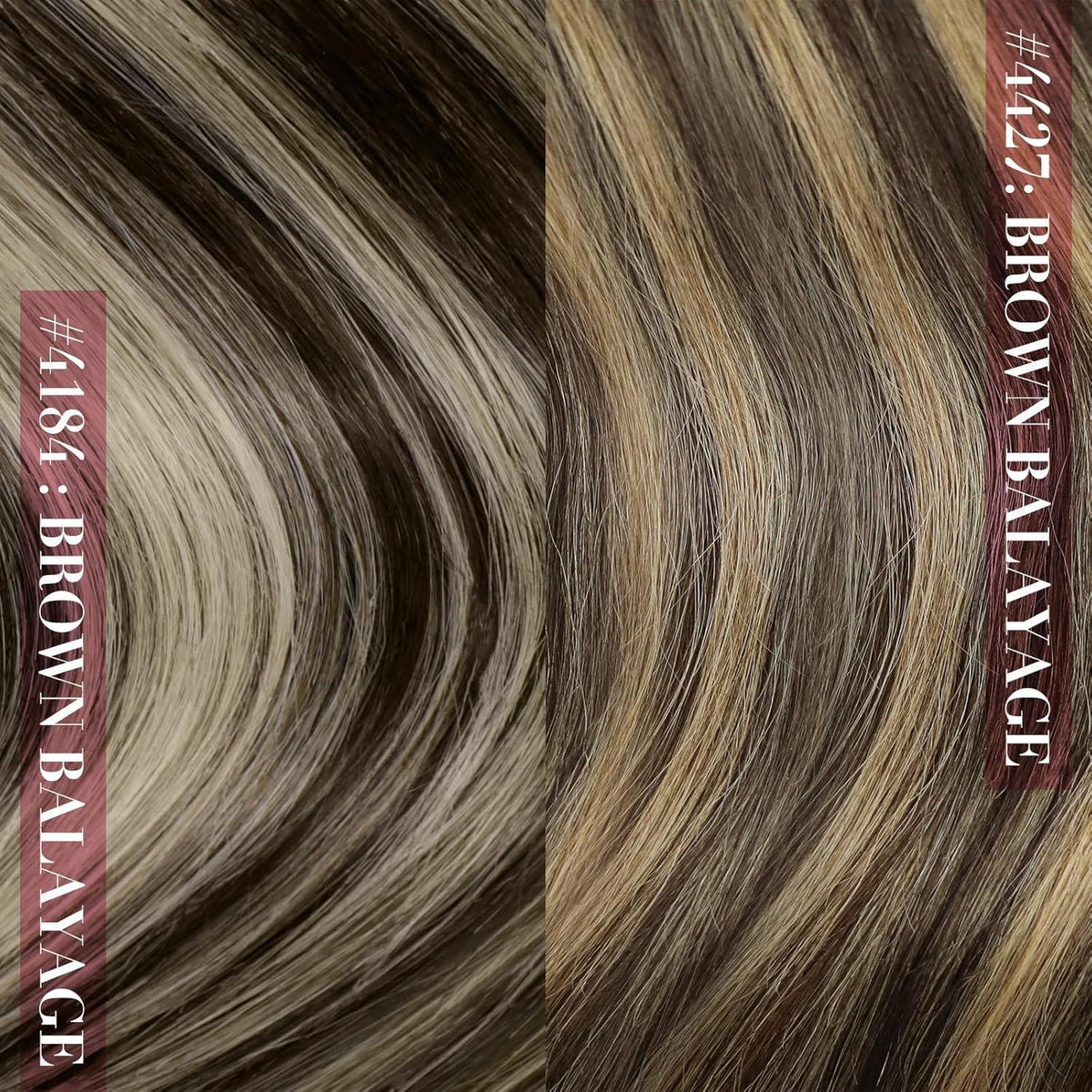 Echthaar Clip-in Extensions Ombre Dunkelbraun Aschblond 55cm