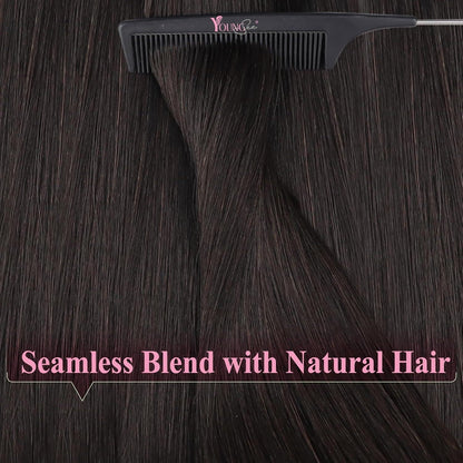 Echthaar Tape Extensions Braun 50cm – Dunkelbraun Haarverlängerung