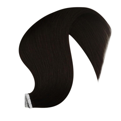 Echthaar Tape Extensions Braun 50cm – Dunkelbraun Haarverlängerung