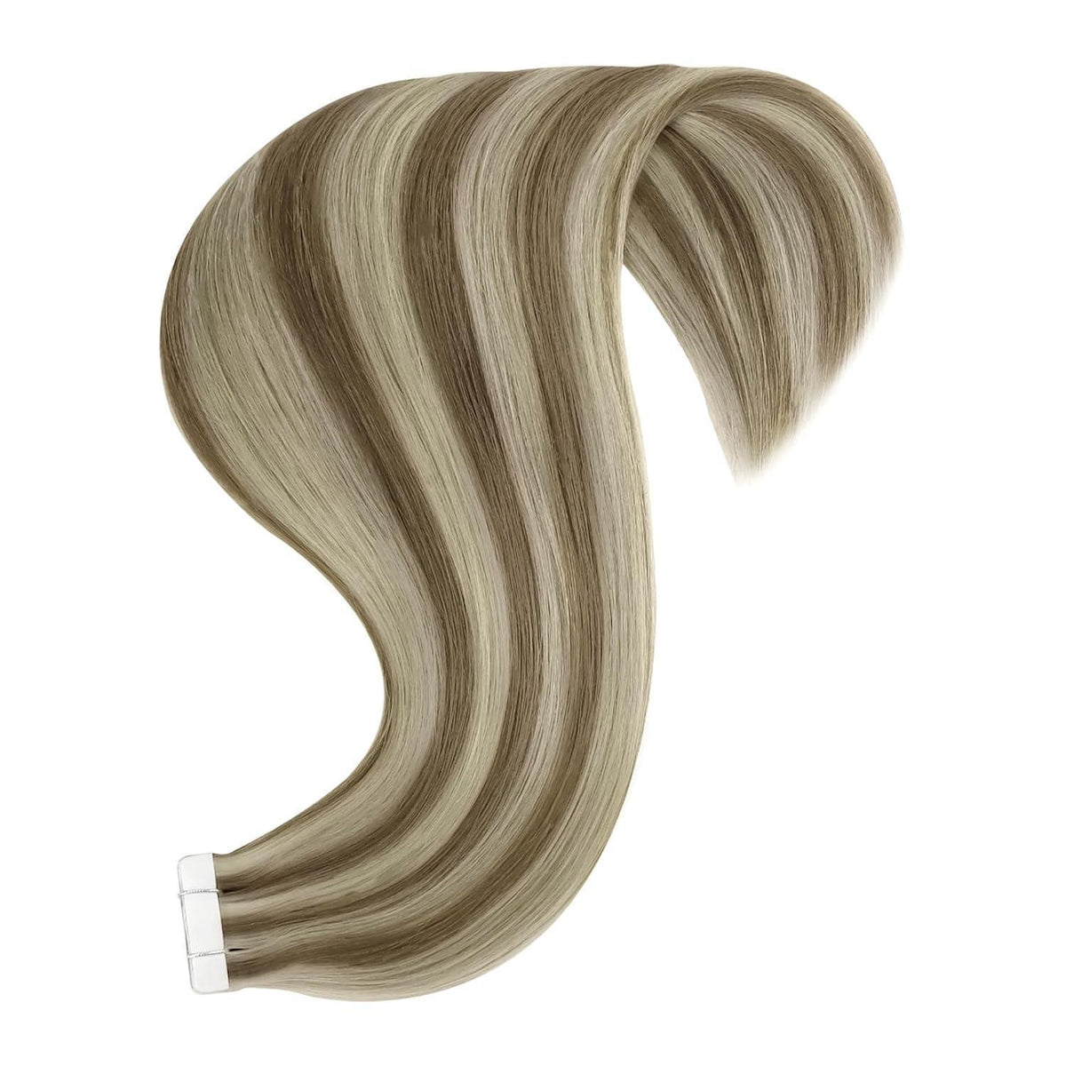 Echthaar Tape Extensions Braun Blond 50cm