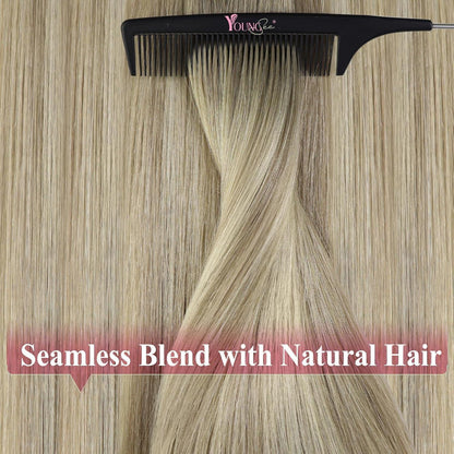 Echthaar Tape Extensions Blond 55cm – Aschblond Ombre