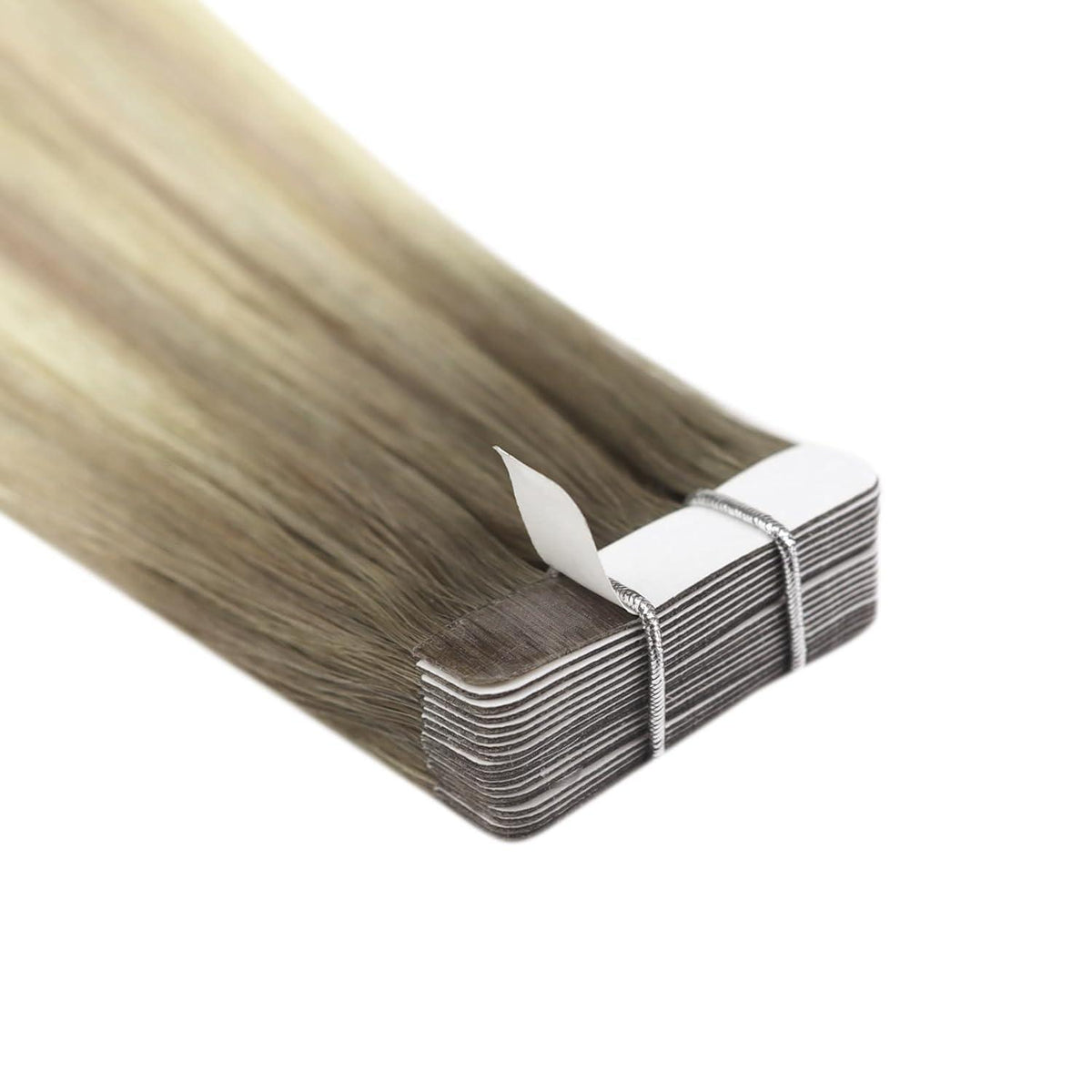 Echthaar Tape Extensions Blond 55cm – Aschblond Ombre