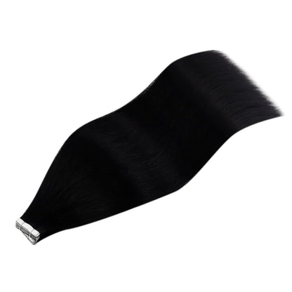 Echthaar Tape Extensions Schwarz 70 cm – Remy Haarextension