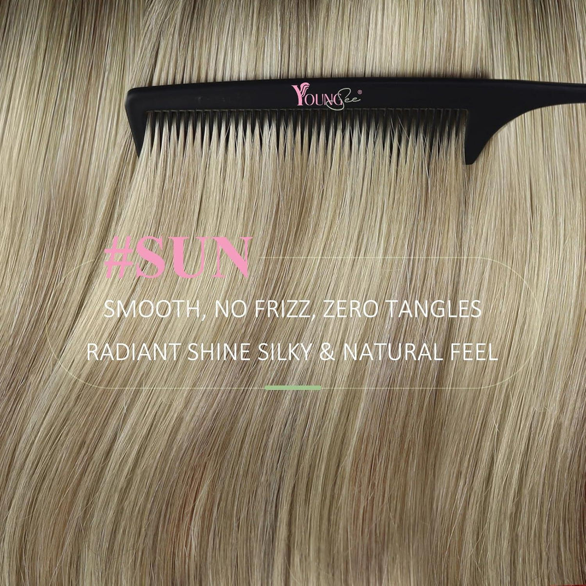 Echthaar Tape Extensions Blond Aschblond Ombre 30cm