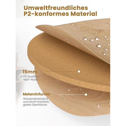 Satztisch Couchtisch 2er Set rund modern Beistelltisch Nachttisch Holz