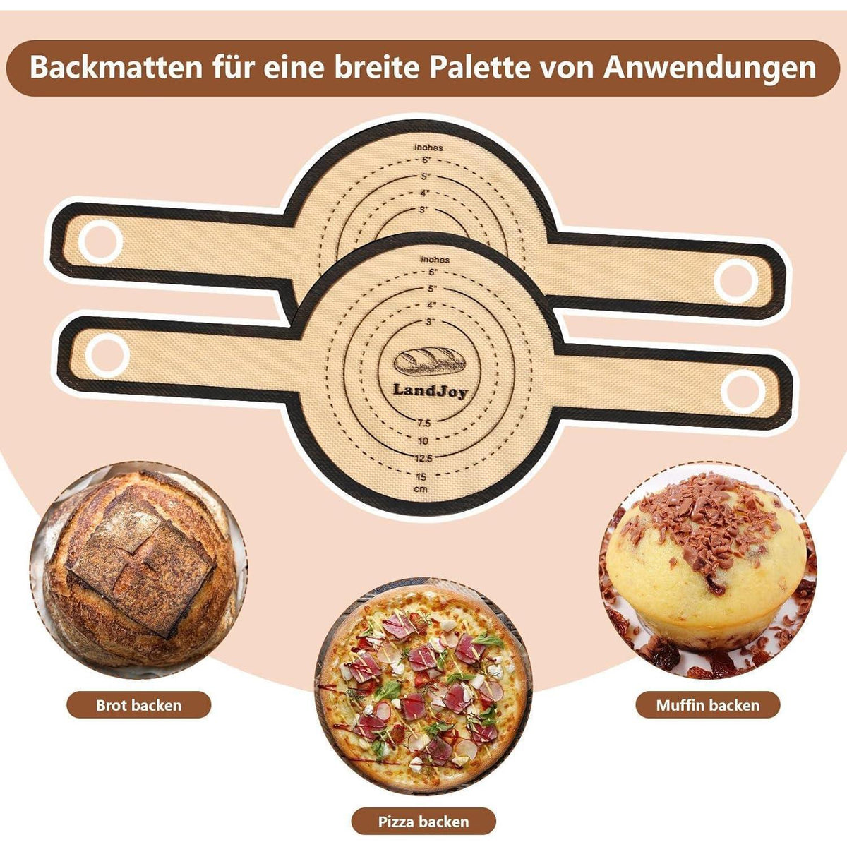 Silikon Backmatte für Dutch Oven mit Teigschneider
