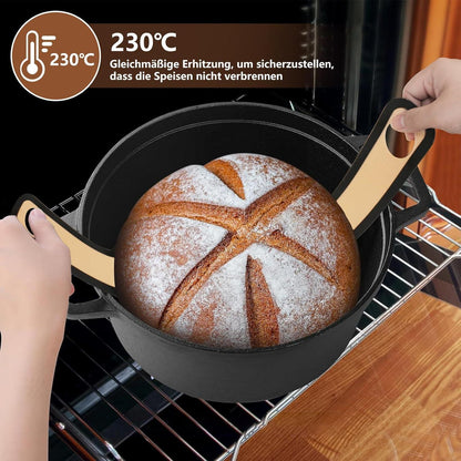 Silikon Backmatte für Dutch Oven mit Teigschneider