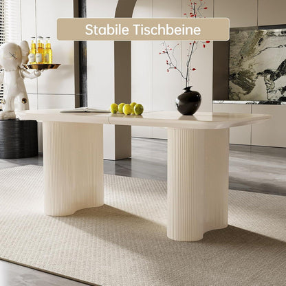Weißer ovaler Esstisch 180cm – Modern & Platz für 6-8 Personen