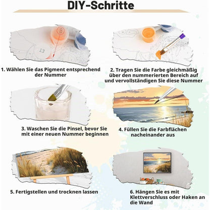 Malen nach Zahlen Landschaft mit Rahmen – DIY Ölgemälde Set