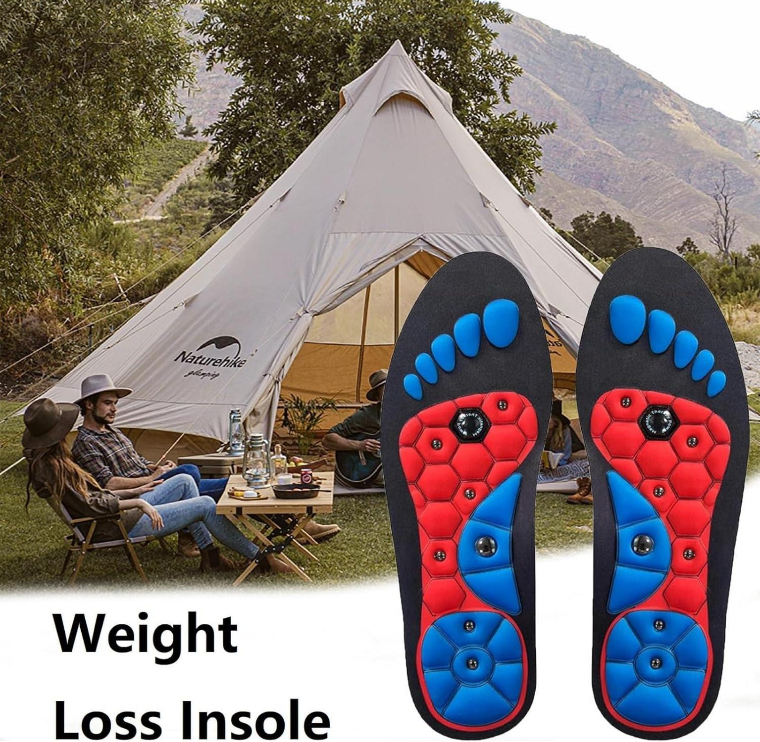 Magnetische Einlegesohlen Akupressur Reflexologie Fußmassage Gel - Gr. 44-47