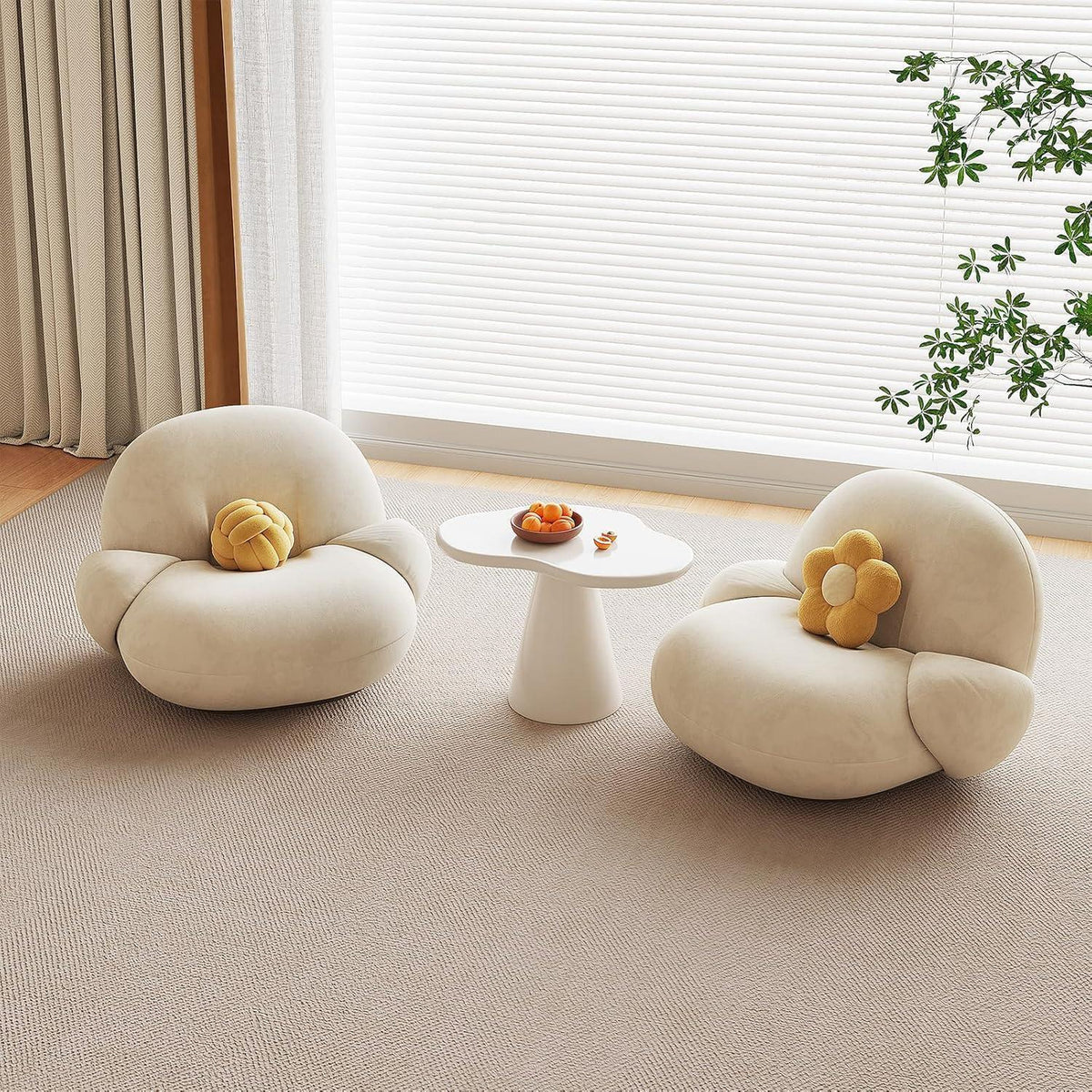 Guyii Cloud Beistelltisch – Weiß, Modern & Minimalistisch