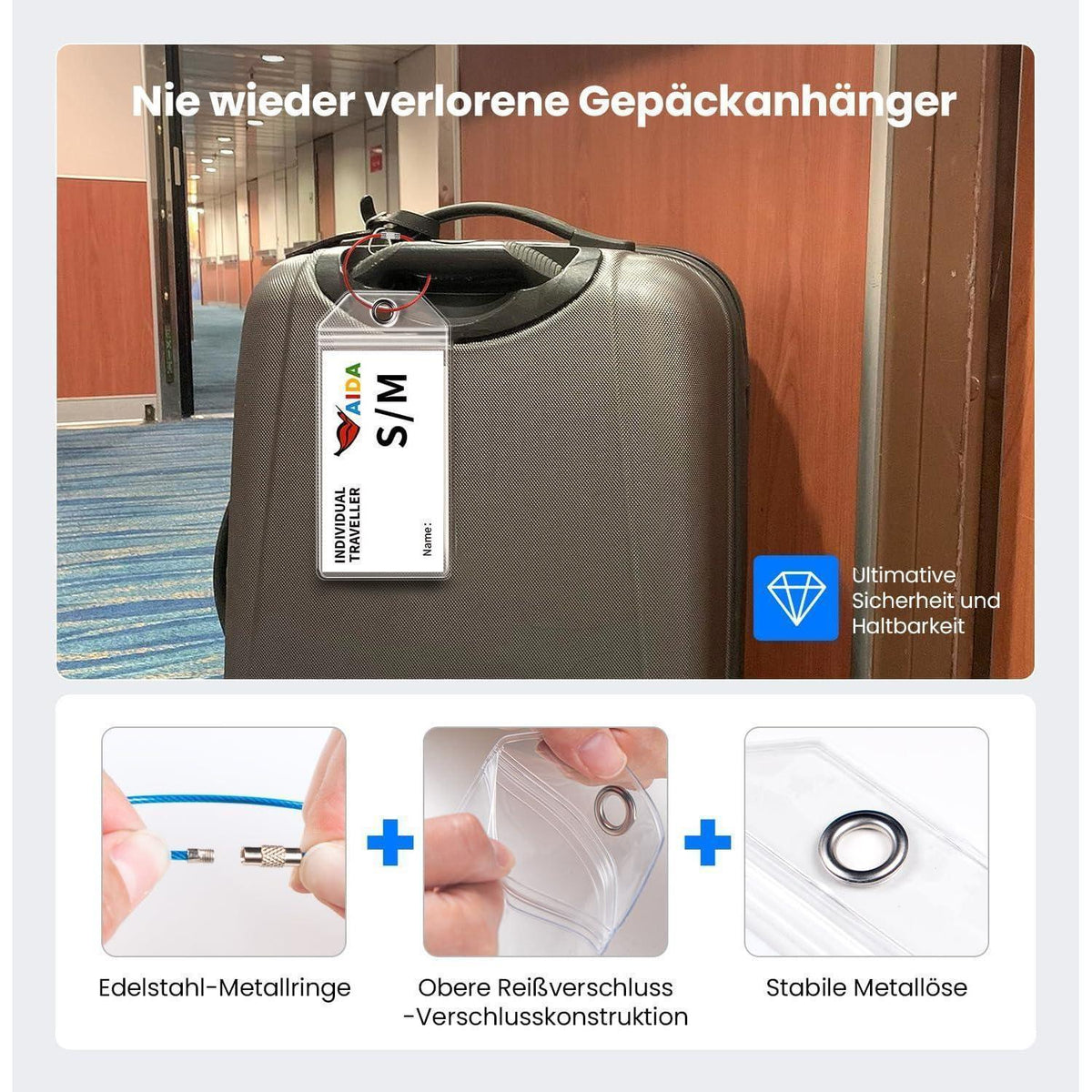 6er-Pack Kofferanhänger für Kreuzfahrt – Wasserfest & Robust