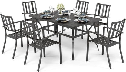 Gartenmöbel Set Wetterfest 6 Personen mit Tisch und Stühle