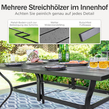 PHI VILLA Gartenmöbel Set 6 Personen Tisch 6 stapelbare