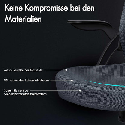 ALFORDSON Bürostuhl Ergonomisch 100% einstellbar Gaming Computerstuhl Grau